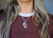 Load image into Gallery viewer, Sterling Silver + Montana Agate Floral Necklace
