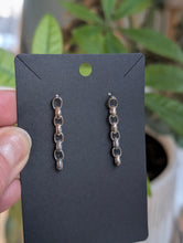 Load image into Gallery viewer, Chain and Bead Drop Earrings
