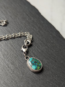 Turquoise + Sterling Silver Charm Bracelet