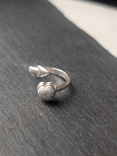 Load image into Gallery viewer, Howlite Heart + Sterling Silver Arrow Rings - Sizes 6.5 and 6.25 (slightly adjustable)
