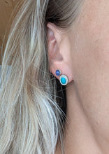 Load image into Gallery viewer, Turquoise Statement Stud Earrings
