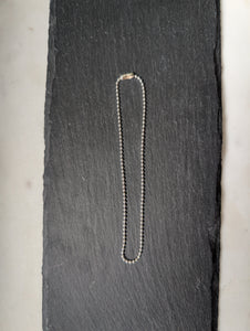 Sterling Silver Ball Chain Anklet (or Bracelet)