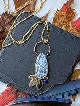 Load image into Gallery viewer, Hubei Lavender + Gold Fill and Brass Statement Necklace
