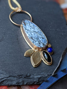 Hubei Lavender + Gold Fill and Brass Statement Necklace