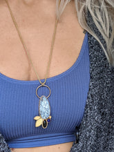 Load image into Gallery viewer, Hubei Lavender + Gold Fill and Brass Statement Necklace
