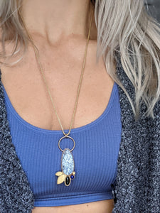 Hubei Lavender + Gold Fill and Brass Statement Necklace