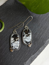 Load image into Gallery viewer, White Buffalo + Sterling Silver Statement Dangles
